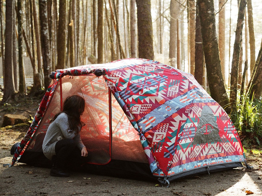 Poler Pendleton Two Man Tent in the woods