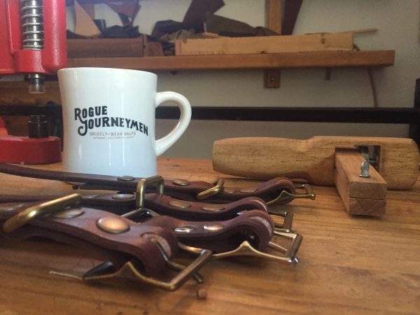 Coffee, leatherwork, gear.   We start our day that way. 