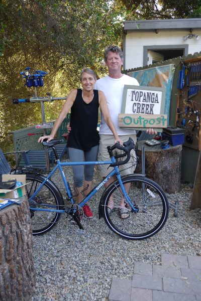 Sabine wanted to join the rest of the family on adventures and a Surly Disc Trucker would keep her right on target. She looked like a kid on Christmas morning when she picked up her new bike for the weekend.