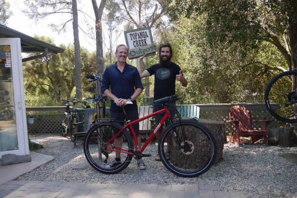 Tony has been planning a new bike for a while and today was the day to pick up his Jones. Red frame with a black truss fork is very uncommon along with everything about the build. Look for Tony everywhere. His bike can take him there.