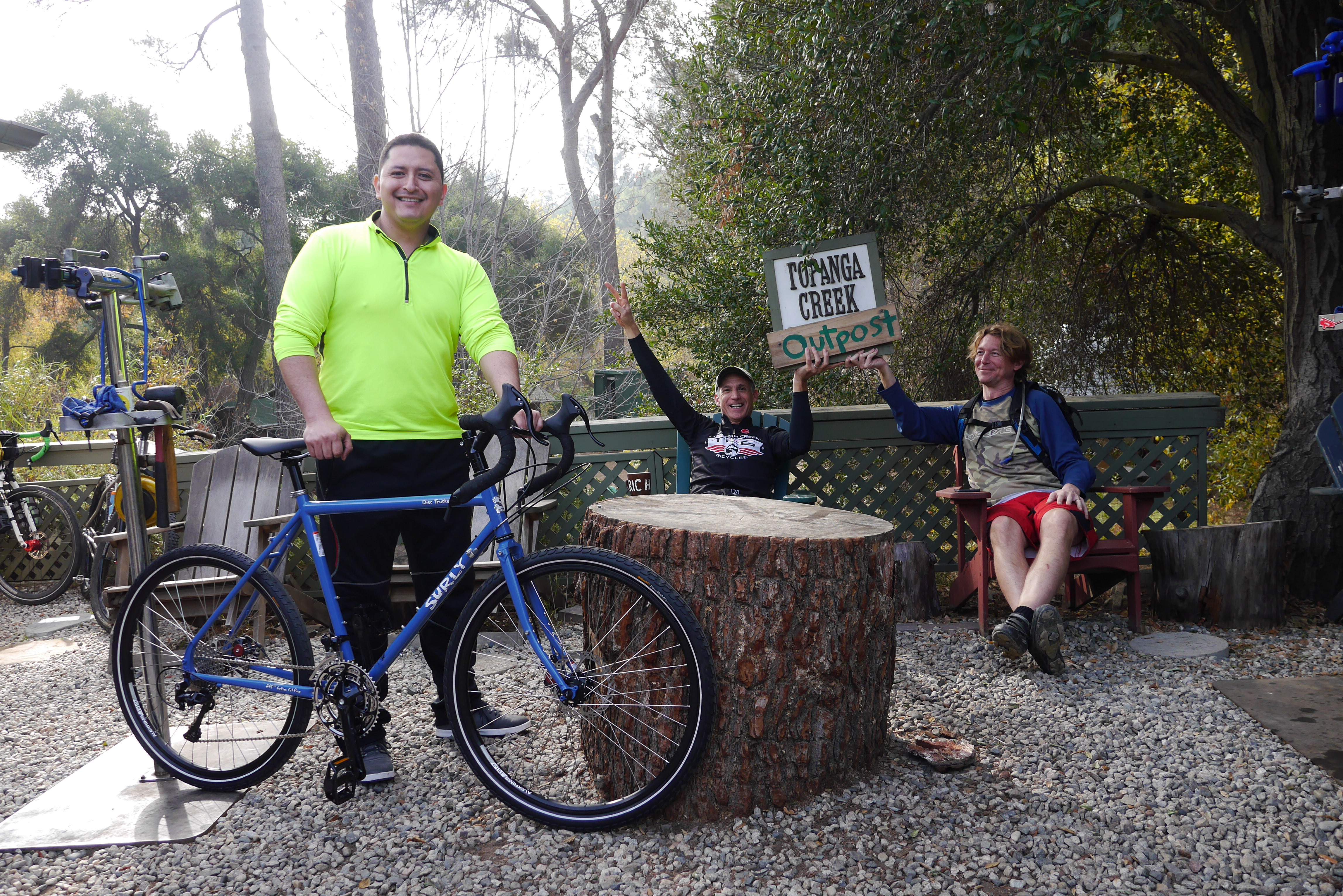 Urias did a lot of research and some time with us.  Here is Urais with a Surly Disc Trucker. 