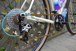 The drivetrain on Jay's custom Gunnar Crosshairs