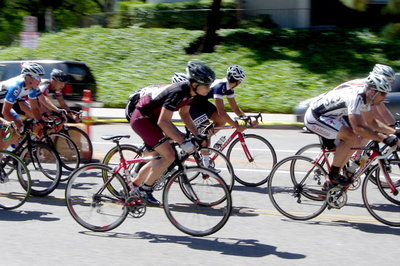 Jon working his way to the front of the pack