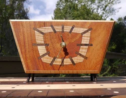 Rogue Journeymen Wooden Clock made from repurposed guitar wood