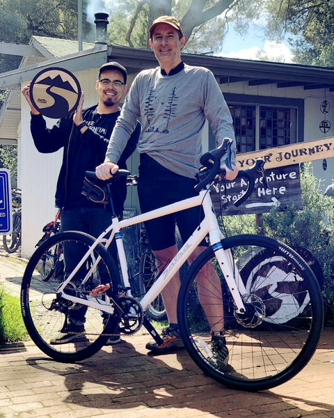 Journeyman is a new road/gravel bike from Salsa. Here is Chris with his new Salsa Journeyman.