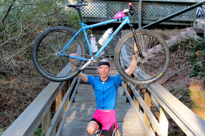 Skirty is ready to rock with his new Surly Karate Monkey Single Speed