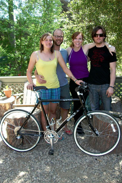 Eleanor and friends picking up the new Surly Long Haul Trucker