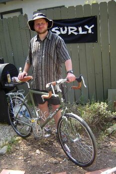 Proud of his new Surly Long Haul Trucker