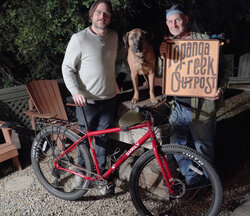 Clark's new Bridge Club is installed with a Bedrock Tank Bag and Surly Nice Rack