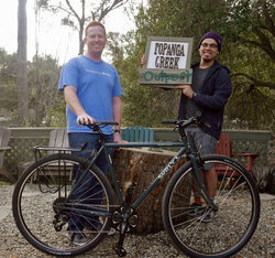 Bryan's new rig for his commute - the awesome Surly Fat Bar Cross Check.