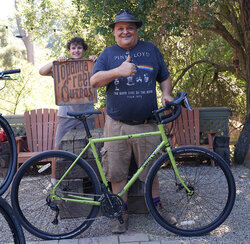 Ras wanted a Surly Disc Trucker and Pea Lime green was the perfect color for him