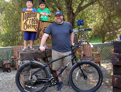 A shiny new Surly ECR for Tyler. The kids are super excited for dad's new toy.