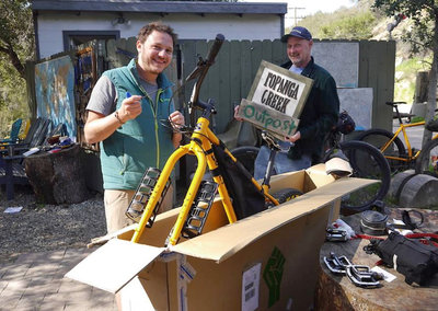 Derryn flew in from Australia to pick up his Surly Karate Monkey to get ready for the Baja Divide.
