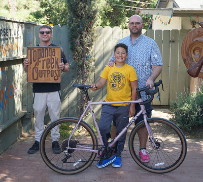 He's ready for some fun rides in the neighborhood on his new Midnight Special