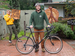 Today we sent John out into the world on this cool Surly Pack Rat. Pedal, smile, and repeat.