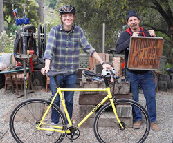 One happy guy picking up his custom Surly Steamroller