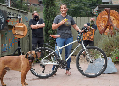 Melissa is ready for bikepacking trips on her new Surly Troll