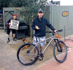 A great single speed TCB 27.5 for Tim with Stans rims and Raceface components