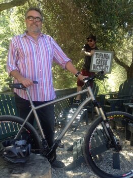 Tony flew from Montana to pick up this custom TCB Titanium 650b