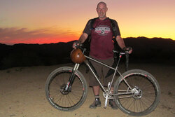 Chris enjoys his new TCB 650b on a night ride