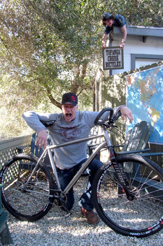 Brian's custom TCB with Rohloff hub, Dimension Trekking bar and Brooks Saddle