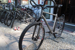 Brian's custom TCB with Rohloff hub, Dimension Trekking bar and Brooks Saddle