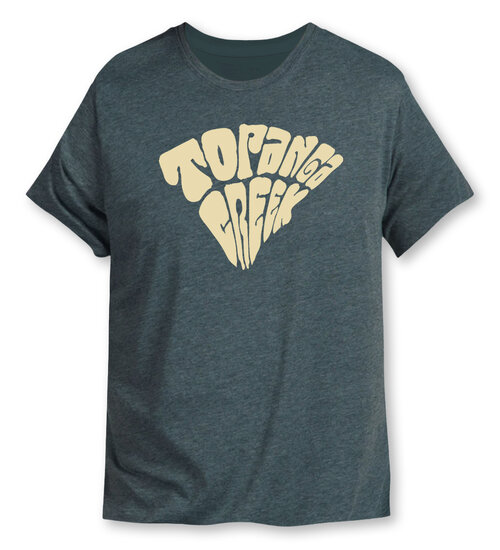 Topanga Creek Outpost Groovy tee in stone blue