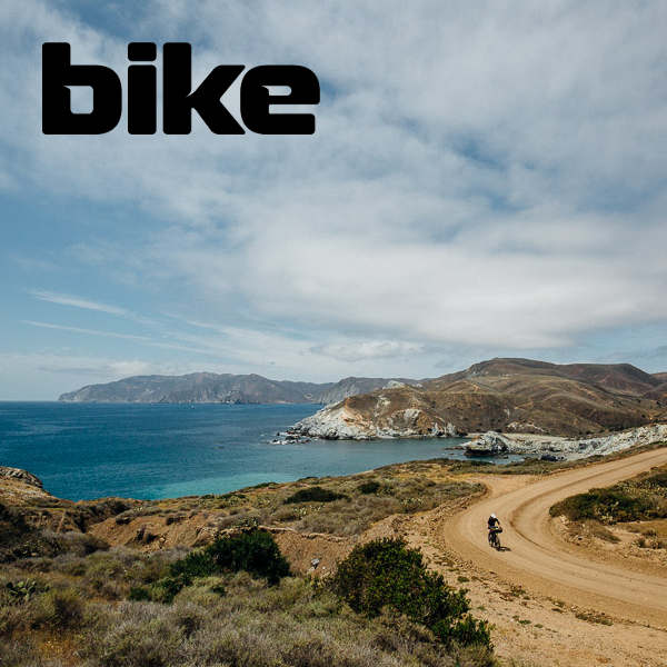 Bike Magazine, May 2016, article cover for Topanga Creek Outpost's bikepacking trip to Catalina Island