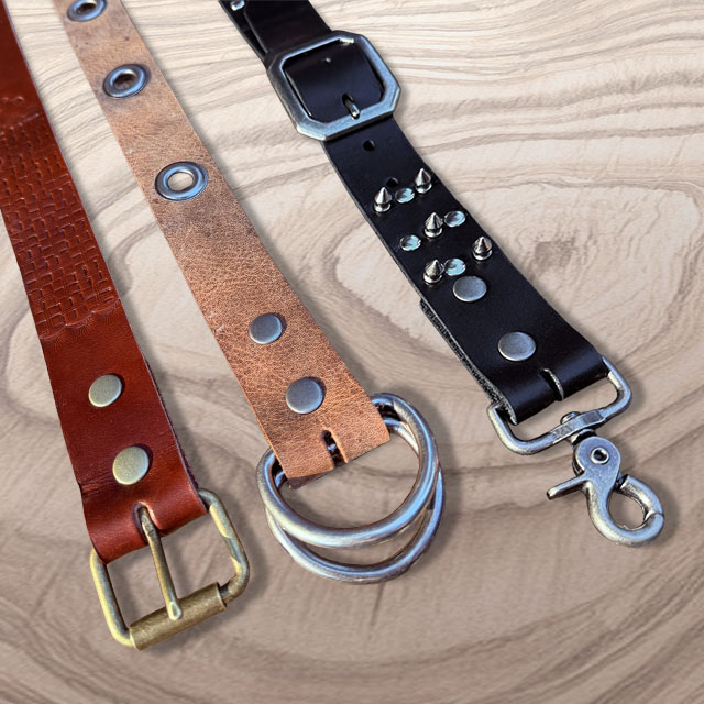 Topanga Creek Outpost leather belts in various styles