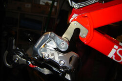 SRAM XX 10-speed derailleur being installed on the BMC Team Elite TE01