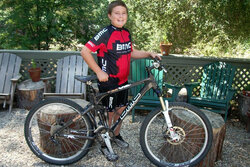 Wyatt and his new BMC Speedfox. One lucky kid!