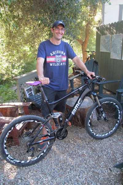 Jake will be racing with his new BMC Trailfox