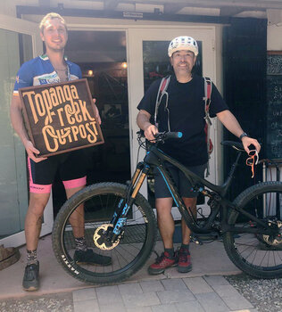 Dave picks up his new Pivot and immediately goes on our shop ride with it