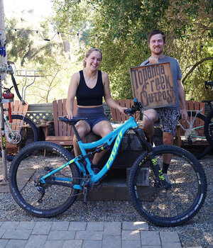 Clara test rode the Switchblade and decided it was just the right mountain bike for her