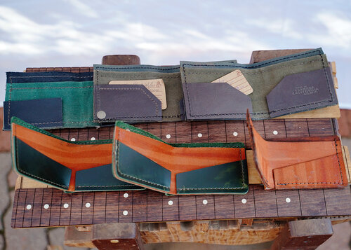 Rogue Journeymen leather wallets in different styles