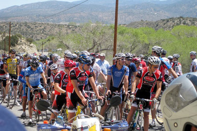 Topanga Creek Bicycles Racing Team in Devil's Puncbowl Road Race in April