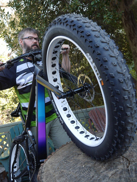 John can't wait to ride his salsa Beargrease Carbon fatbike