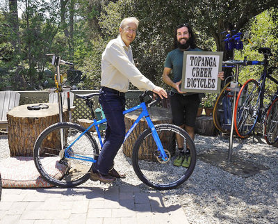 John is ready for my adventures on his new Salsa Fargo