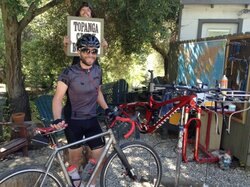 Mike's ultimate cyclocross bike - custom Salsa Titanium Warbird. Yes it has a titanium Brooks saddle on it