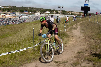 Joshua in one of the races at Sea Otter Classic