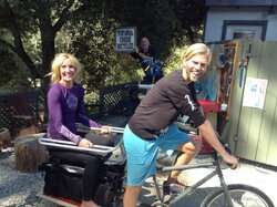 Mathias and Heather will be cruising around in Santa Monica on this Surly Big Dummy