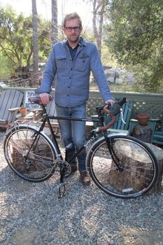 Robert's customized Surly Cross Check with Brooks, fenders and racks