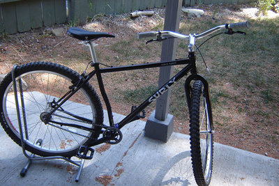 Surly Karate Monkey showing off at the shop