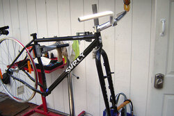 Custom Surly Karate Monkey being built