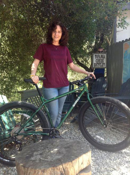 Dawn's first bike is a Surly Krampus and she'll have so much fun on it