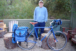 Surly Long Haul Trucker fitted with Arkel Panniers and Brooks B17