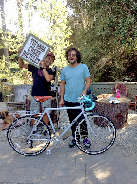 Martin picks up his Surly Long Haul Trucker in Smoggy Pearl
