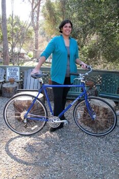 Amar is very happy with her custom Surly Long Haul Trucker