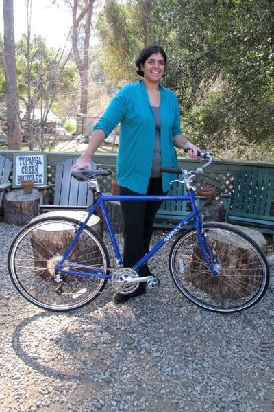 Amar is very happy with her custom Surly Long Haul Trucker