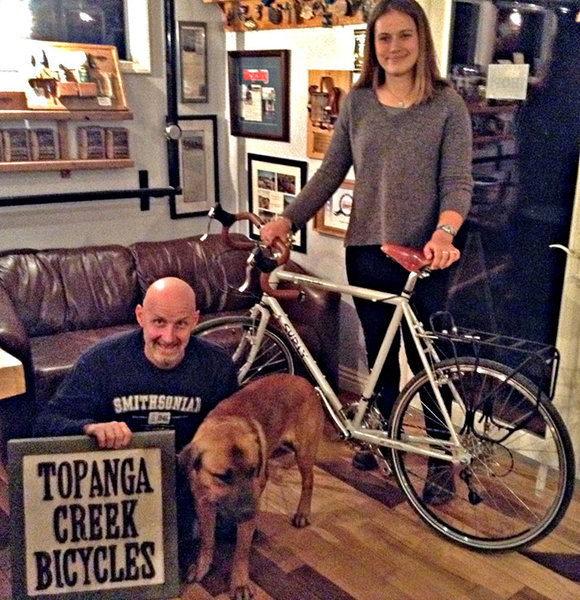 Mona's picks up her new Surly LHT
